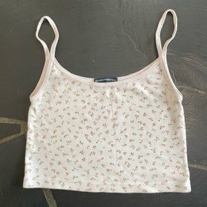 BRANDY MELVILLE FLORAL CROPPED TANK TOP
